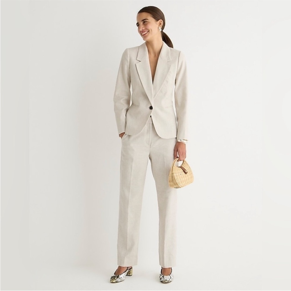 J. Crew Kate Linen Straight Leg Pants Tan size 12
NWT NEW